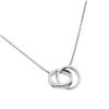 Image 1 : Sterling Silver Rhodium Plated Interlocking Rings Pendant Necklace STP01421