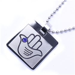 Stainless Steel Hamsa Bird Dog Tag Charm Pendant ssp00436