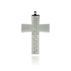 Stainless Steel Puzzle Cross Charm Pendant ssp00185