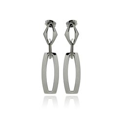 Stainless Steel Open Link Hanging Stud Earring sse00100