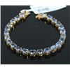 Image 1 : 18K YELLOW GOLD SAPPHIRE BRACELET/10.2 GRAMS/SAPPHIRE 13.08CT