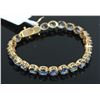 Image 2 : 18K YELLOW GOLD SAPPHIRE BRACELET/10.2 GRAMS/SAPPHIRE 13.08CT