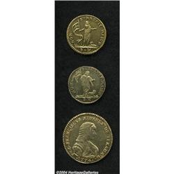 18th Century Gold Trio, 10 Scudi 1756 KM255,