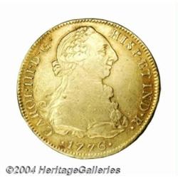 Carlos III gold 8 Escudos 1776-FM, KM156.2,