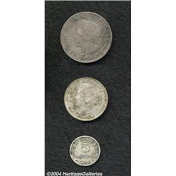 Alfonso XIII Silver Trio, KM20 5 Centavos