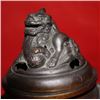 Image 2 : Ancient 18th Cty Chinese Bronze Tripod Censer with Cover 8x7", 3-lbs