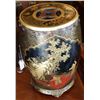 Image 2 : Antique Chinese Gilt & Bronze Lacquered Drum Rice Container