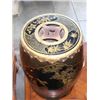 Image 4 : Antique Chinese Gilt & Bronze Lacquered Drum Rice Container