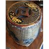 Image 5 : Antique Chinese Gilt & Bronze Lacquered Drum Rice Container