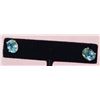 Image 1 : 14K Gold Precious Aquamarine Earring Studs