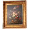 Image 1 : Flemish Oil on Canvas "Blumen in Einer Vase" in Gilt Frame 40x34"