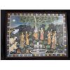 Image 1 : Indonesian Lord Krishna & Lady Radha Painting (Batik) 44", 15-lbs