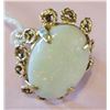 Image 2 : Dramatic Size Australian Opal Crystal & Gold Ring