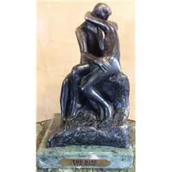 French Signed Rodin Bronze Sculpture "The Kiss"