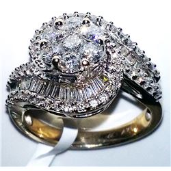 Certified 14K Gold Diamond Ring 7gr