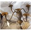 Image 3 : Old European Bronze & Crystal 4-Arm Candelabra