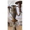 Image 4 : Old European Bronze & Crystal 4-Arm Candelabra
