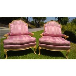 Fine Pair of XLG French Provencial Arm Chairs