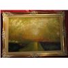 Image 1 : Original Framed Signed Oil on Canvas Sunset by Cheng Hou c1970, 43x32"
