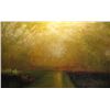 Image 2 : Original Framed Signed Oil on Canvas Sunset by Cheng Hou c1970, 43x32"