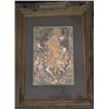 Image 2 : Old Indonesia Jauk Dancer Color on Paper in Wood Frame 27x21"