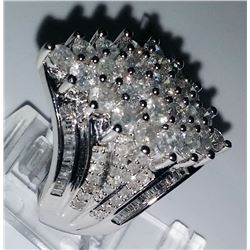 Certified 18K Gold Diamond Cocktail Ring 10gr