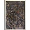 Image 1 : Old Indonesian Color Work in Gilt Frame 17x14"