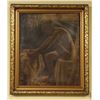 Image 2 : Original French Oil on Canvas w. Gilt Frame, Signed 40x27", (Erotic)