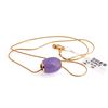 Image 4 : Solid 14K Gold Lavendar Jade Pendant w. Chain 6-gr