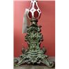 Image 2 : Rare c1850 Victorian Solar Lamp on Bronze w. Crystal Shader 42" inches, 14-lbs
