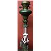 Image 8 : Rare c1850 Victorian Solar Lamp on Bronze w. Crystal Shader 42" inches, 14-lbs