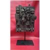 Image 2 : Rare African Benin Bronze Work Plaque 14x11", 18-lbs (Part of a Private Collection)