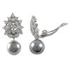 Image 1 : Sterling Silver-GREY Earring