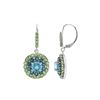 Image 1 : SS SWISS BLUE TOPAZ / LDN BLUE TOPAZ / PERIDOT LEVERBK EARRINGS (#7196MUL1)