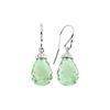 Image 1 : SILVER MINTGREEN QUARTZ FISHHOOK EARRINGS (#6341MGQ)