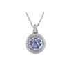 Image 1 : SS TANZANITE / DIAMOND PENDANT (#7417T)
