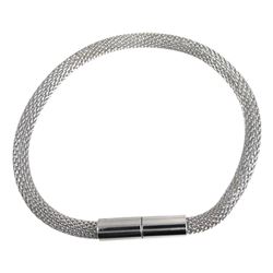 Sterling Silver Mesh Magnet Bracelet
