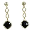 Image 1 : GD BLK CZ Eearrings