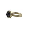 Image 2 : Gold Plated Sterling Silver, 11Mm Round Circle, 8Mm Grey Druzy Natural Stone With CZ Border, Adjusta