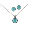 Image 1 : SS TURQUOISE PENDANT / EARRINGS SET (#572TQ)