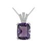 Image 1 : SS AMETHYST / DIAMOND PENDANT (#10183A)