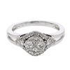 Image 1 : Round Diamond Cluster Ring In 14K White Gold | 436270