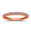 Image 1 : Straight 2-Row Diamond Band In 14K Rose Gold | 436195
