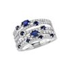 Image 1 : SS CREATED-SAPPHIRE / CUBIC ZIRCONIA RING - Size 7 (#10000MUL)