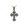 Image 1 : GOLDPLATED DIAMOND CROSS PENDANT (#7010D)