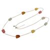 Image 1 : Cherry Quartz And Light Green Aventurine Combination Semi Precious Faceted Stones On Gold Plated Ste