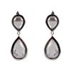 Image 1 : Sterling Silver Wht CZ Teardrop Earring
