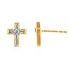 Image 1 : DIAMOND CROSS EARRINGS (#8189D)