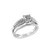 Image 1 : SILVER DIAMOND BRIDAL RING SET - Size 8 (#537D-R3)