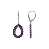 Image 1 : SS AMETHYST / RHODOLITE / DIA LEVERBK EARRINGS (#7134MUL1)